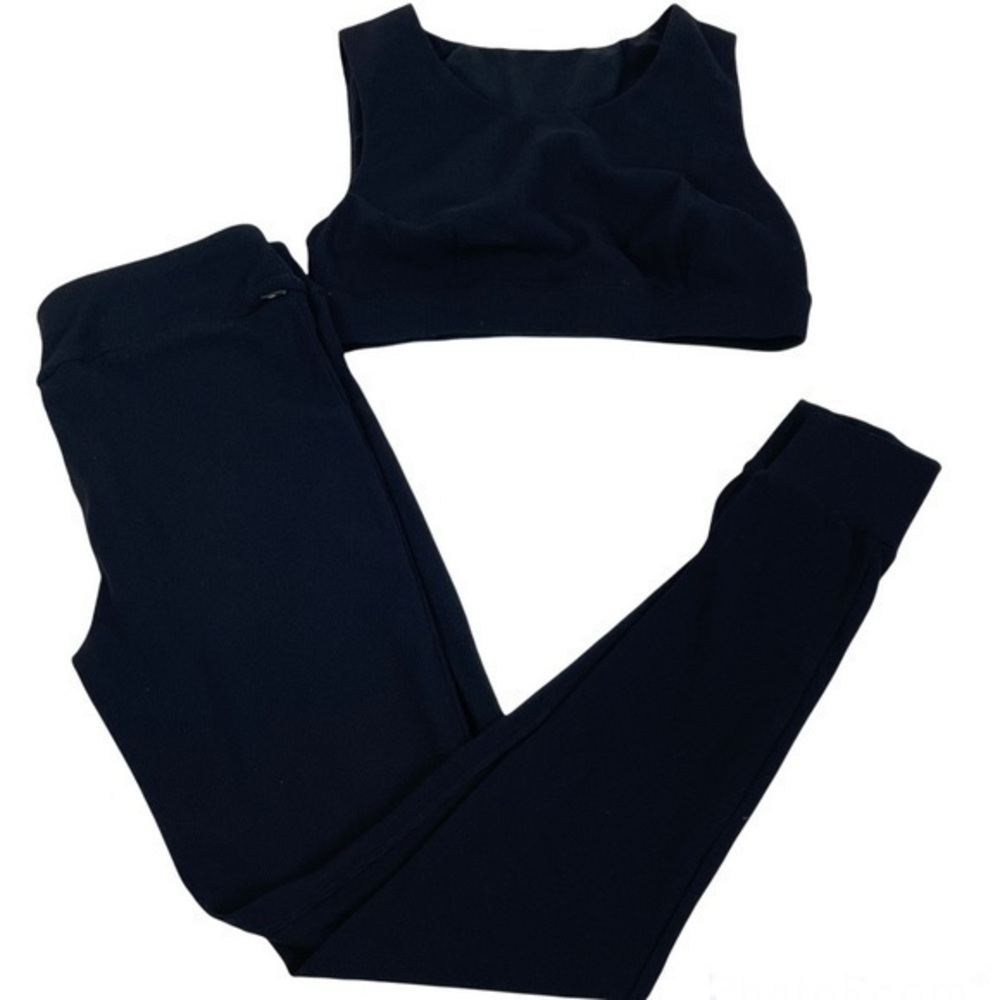 No Ka'Oi Legging Set | High Waist Legging & Crop Top | Women Size 2 | Black